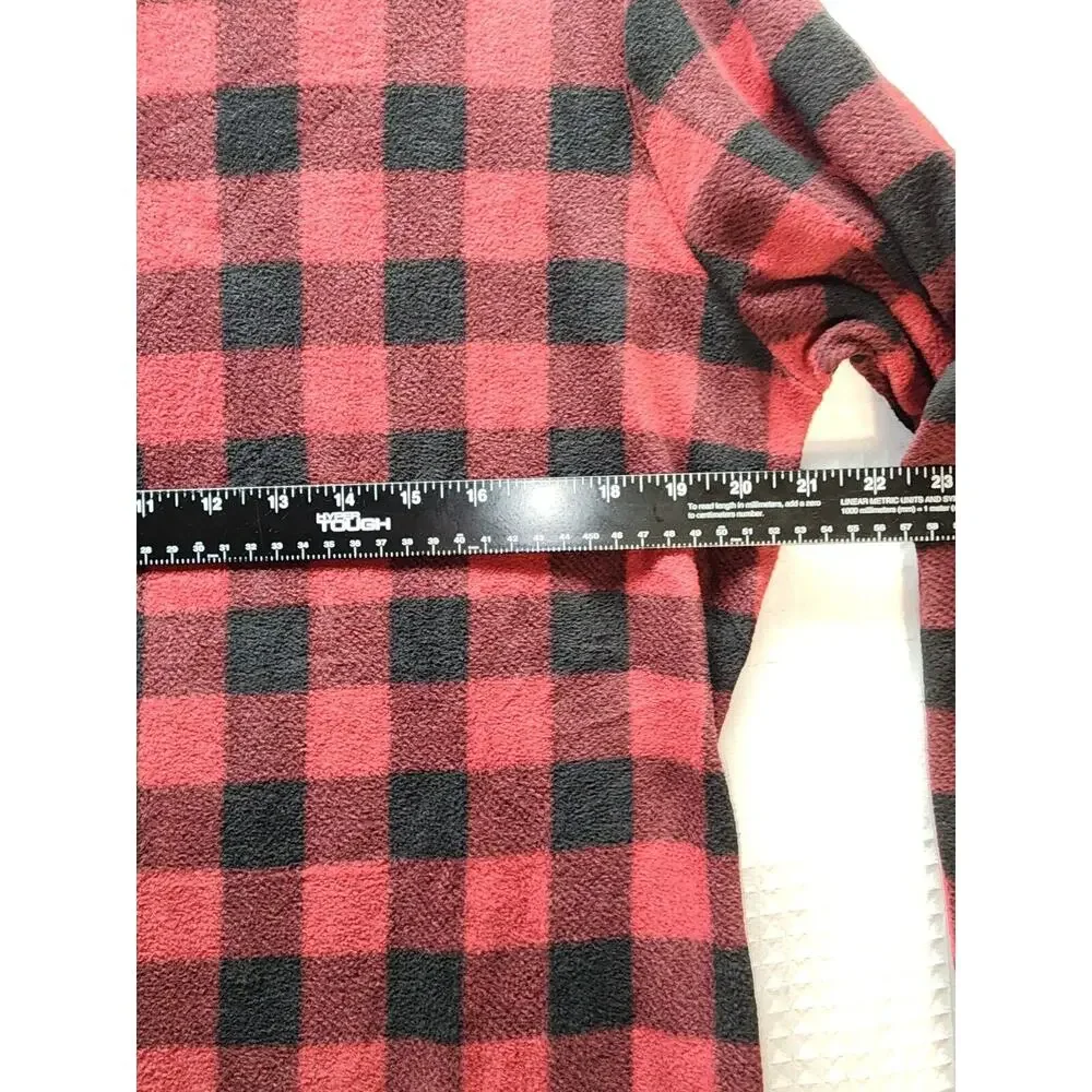 Cuddl Duds Pajama Top Sz XL Fleecewear Stretch Long Sleeve Buffalo Plaid 4999